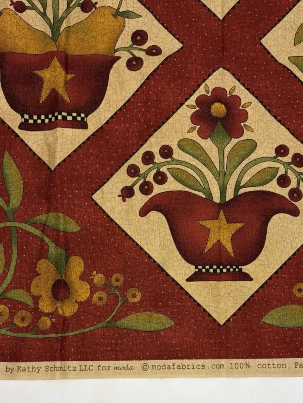 ABUNDANCE by Kathy Schmitz For Moda Pattern 5890 Cotton Fabric Panel 5/8 Yard